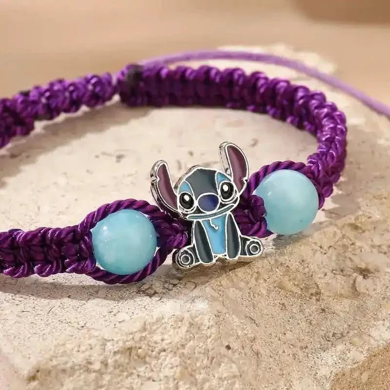 Bracelet tissé Lilo &amp; Stitch - Accessoire Disney réglable - Choupinoo