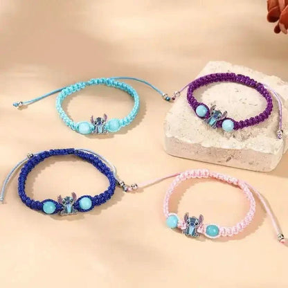 Bracelet tissé Lilo &amp; Stitch - Accessoire Disney réglable - Choupinoo