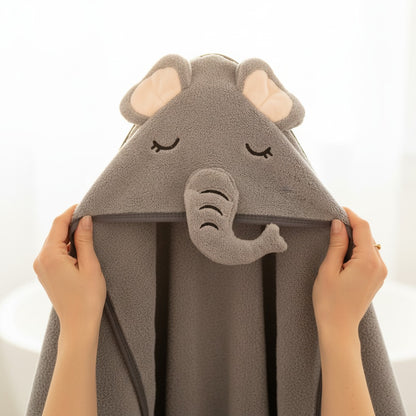 Cape de Bain Bébé Coton – Capuche & Absorbante 90x90 cm