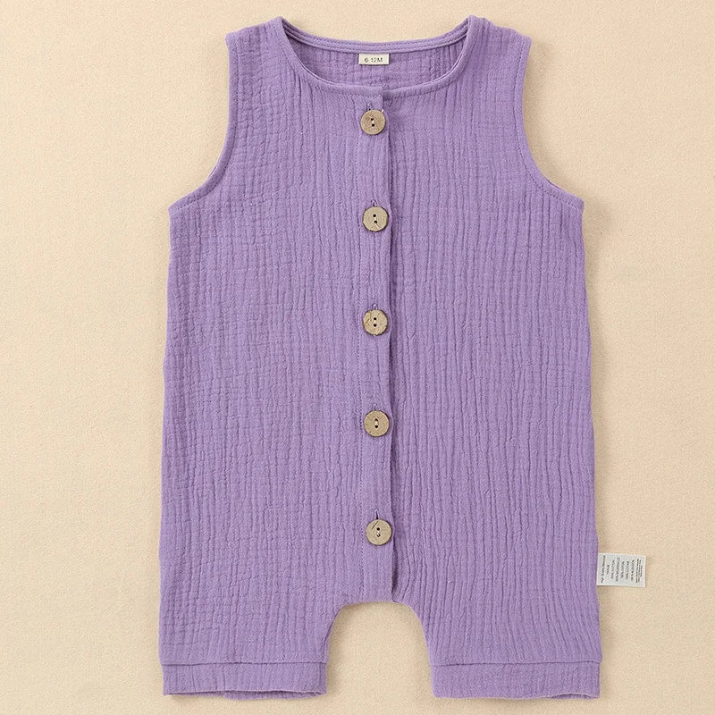 Combinaison Bébé Été 100% Coton – Unisexe Sans Manches 0 - 2 Ans | Choupinoo - Choupinoo