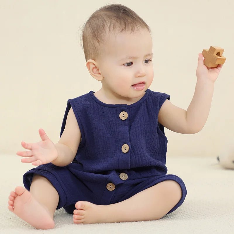 Combinaison Bébé Été 100% Coton – Unisexe Sans Manches 0 - 2 Ans | Choupinoo - Choupinoo