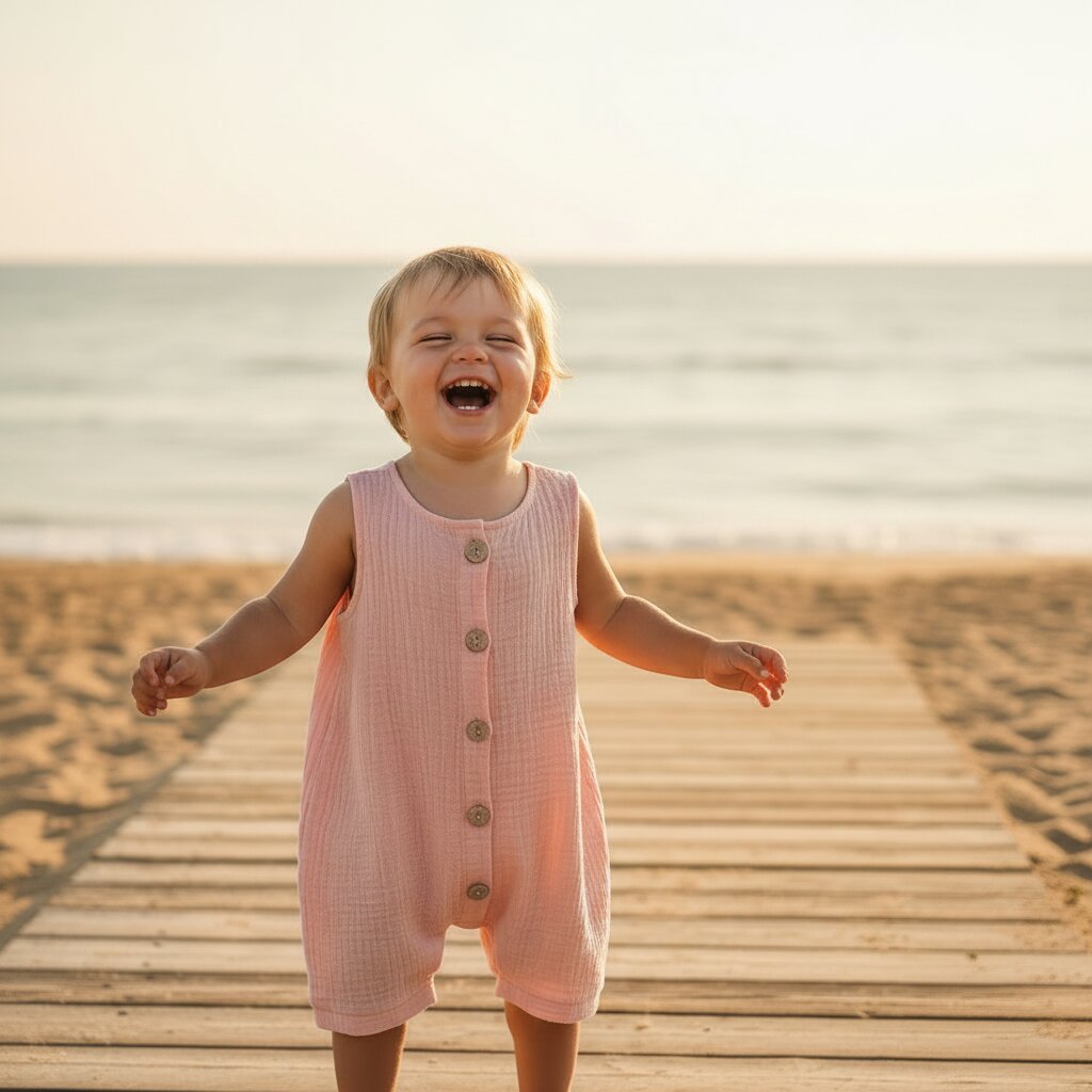 Combinaison Bébé Été 100% Coton – Unisexe Sans Manches 0 - 2 Ans | Choupinoo - Choupinoo