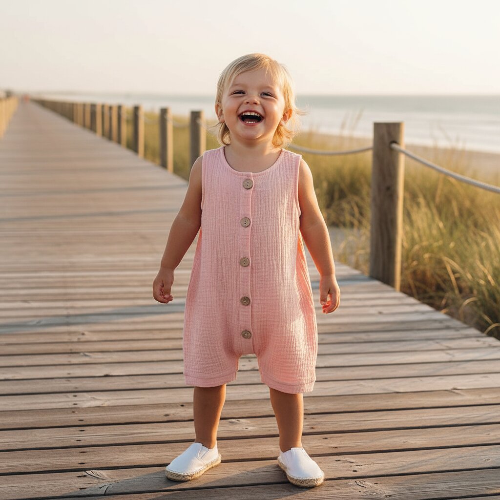 Combinaison Bébé Été 100% Coton – Unisexe Sans Manches 0 - 2 Ans | Choupinoo - Choupinoo