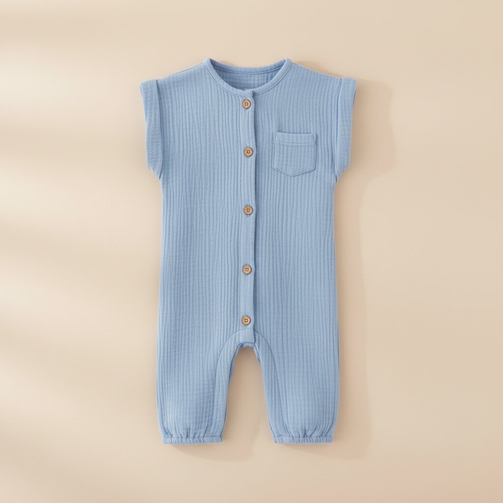 Combinaison bébé gaze de coton 3 - 12 mois – Légère, douce et respirante - Choupinoo