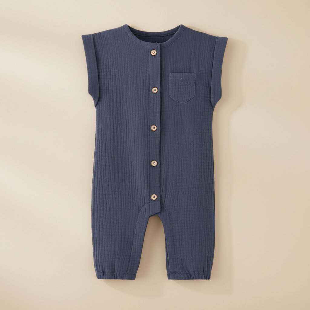 Combinaison bébé gaze de coton 3 - 12 mois – Légère, douce et respirante - Choupinoo
