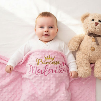 Couverture Bébé Personnalisée en Polaire et Microfibre - Choupinoo