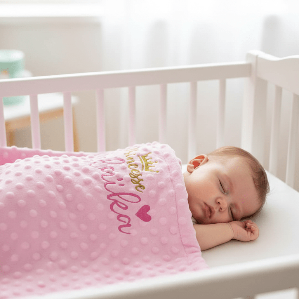 Couverture Bébé Personnalisée en Polaire et Microfibre - Choupinoo