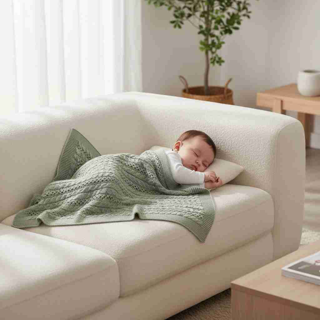 Couverture bebe tricot respirant 90x70cm - Choupinoo