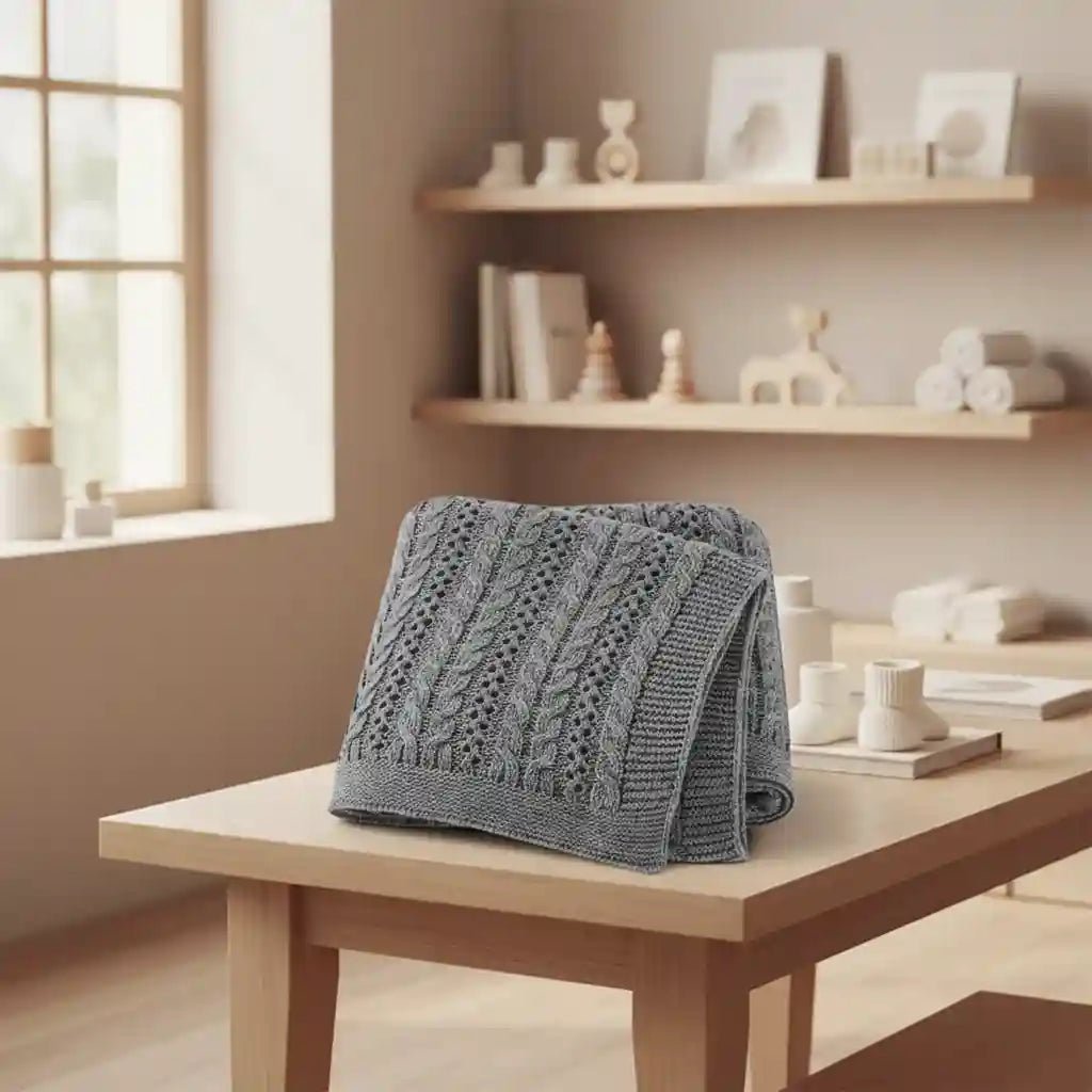 Couverture bebe tricot respirant 90x70cm - Choupinoo