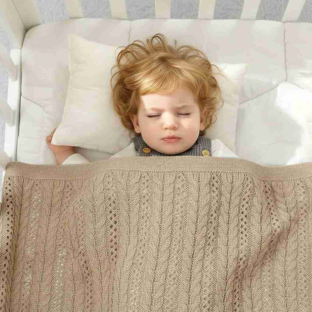 Couverture bebe tricot respirant 90x70cm - Choupinoo