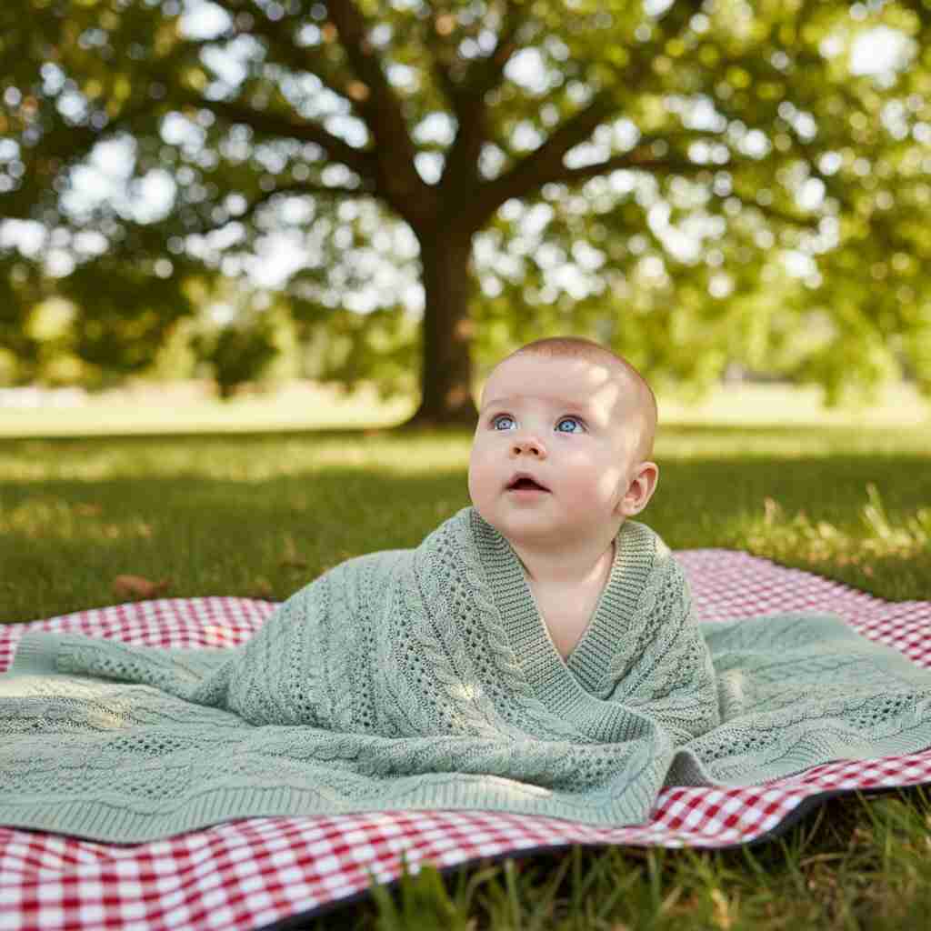 Couverture bebe tricot respirant 90x70cm - Choupinoo