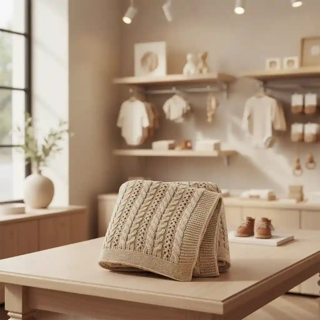 Couverture bebe tricot respirant 90x70cm - Choupinoo