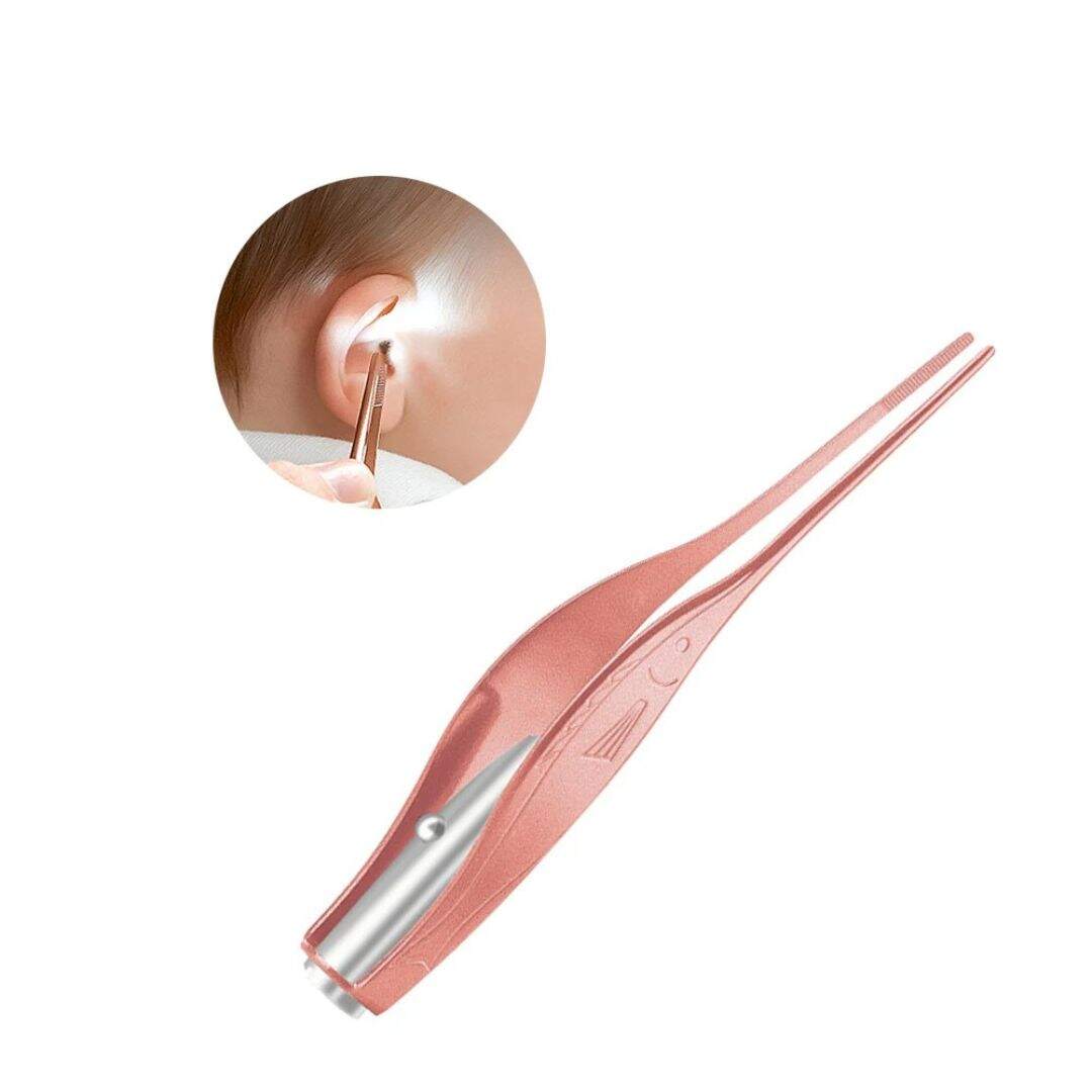 Cure oreille et pince à épiler de sécurité avec lumière LED - Choupinoo