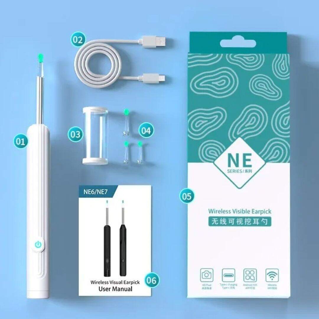 Cure oreille sans fil à camera et chargement USB - Choupinoo
