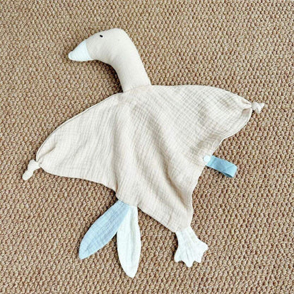 Doudou bebe Oie en double gaze de coton - Choupinoo