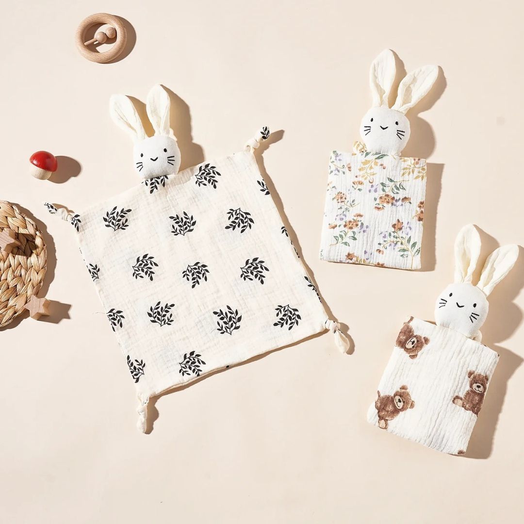 Doudou en lange - doudou lapin blanc - Choupinoo