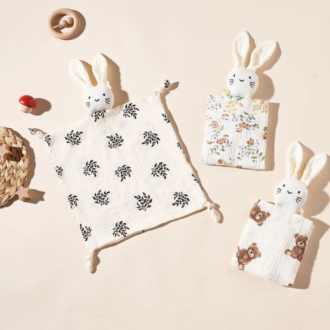 Doudou en lange - doudou lapin blanc - Choupinoo