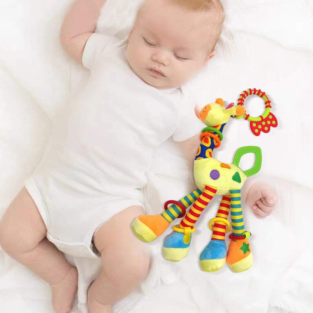 Doudou girafe hochet bébé - Choupinoo