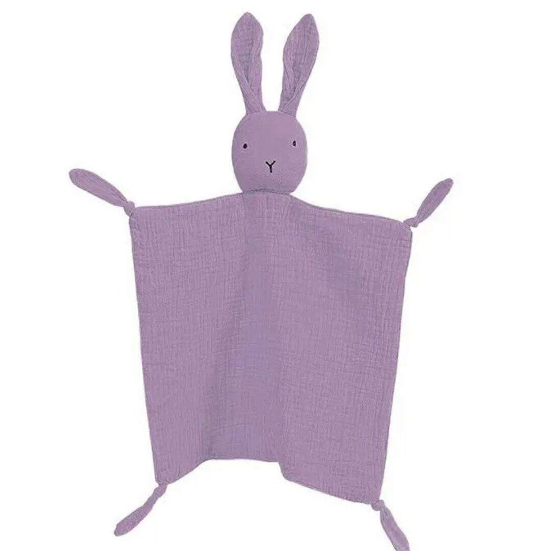 Doudou lapin - doudou plat en gaze de coton - Choupinoo