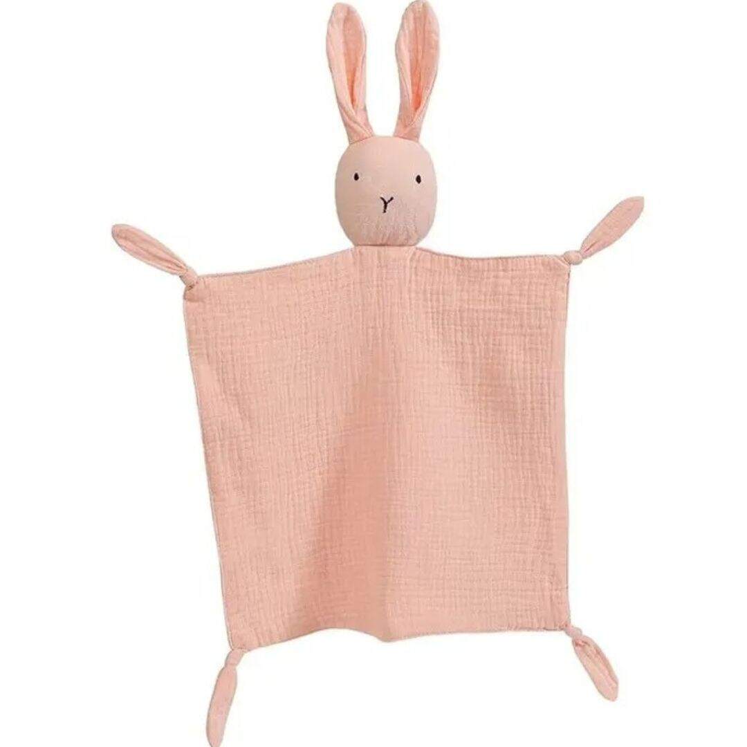 Doudou lapin - doudou plat en gaze de coton - Choupinoo