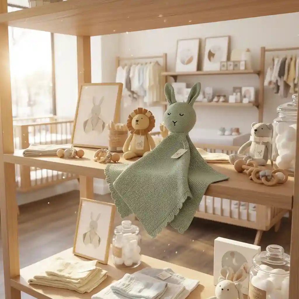 Doudou lapin en tricot artisanal – maille douce & durable - Choupinoo