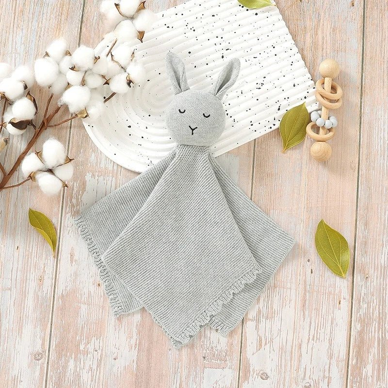 Doudou lapin en tricot artisanal – maille douce & durable - Choupinoo