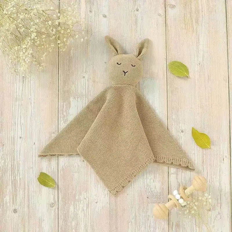 Doudou lapin en tricot artisanal – maille douce & durable - Choupinoo