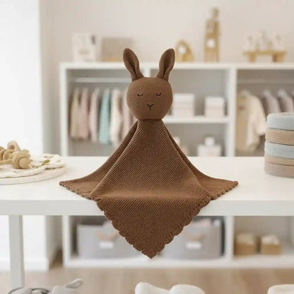 Doudou lapin en tricot artisanal – maille douce & durable - Choupinoo