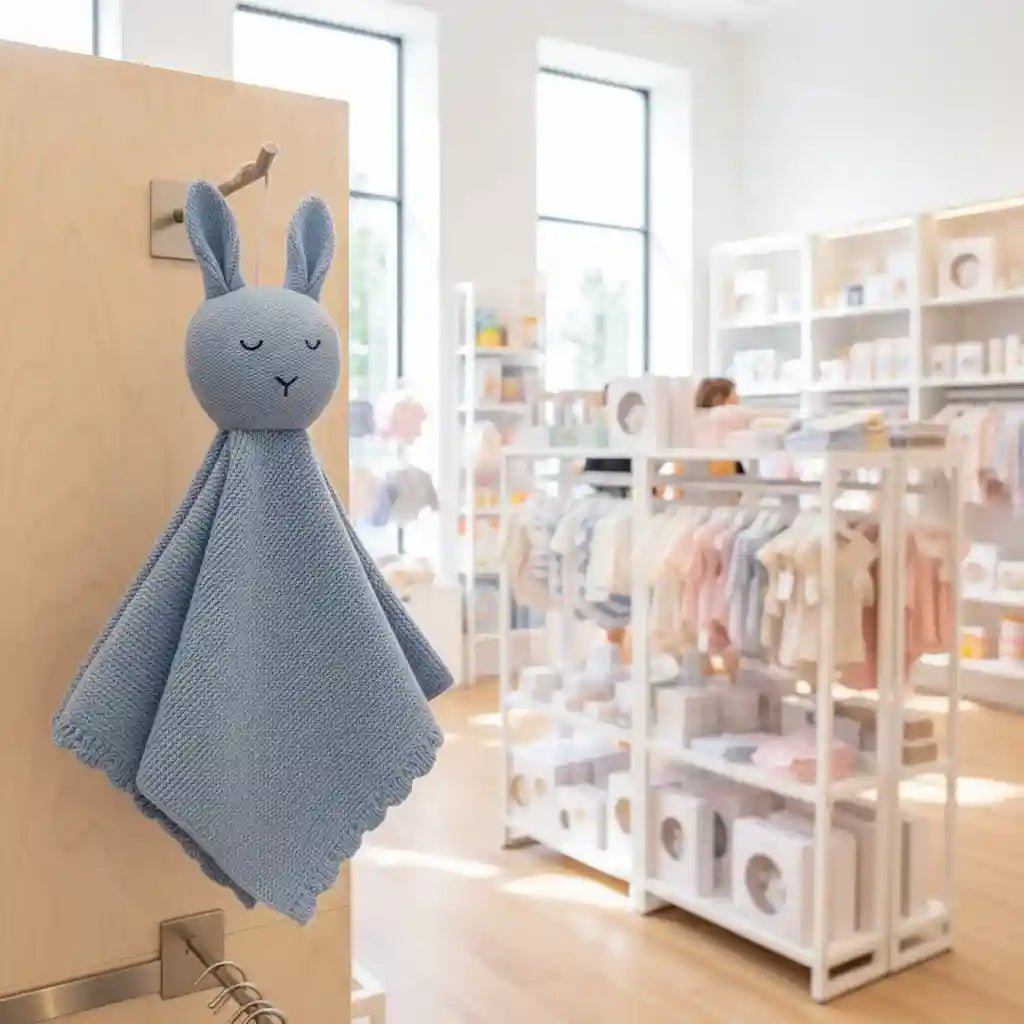 Doudou lapin en tricot artisanal – maille douce & durable - Choupinoo