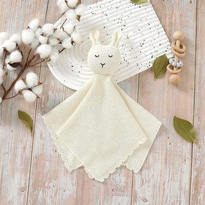 Doudou lapin en tricot artisanal – maille douce & durable - Choupinoo