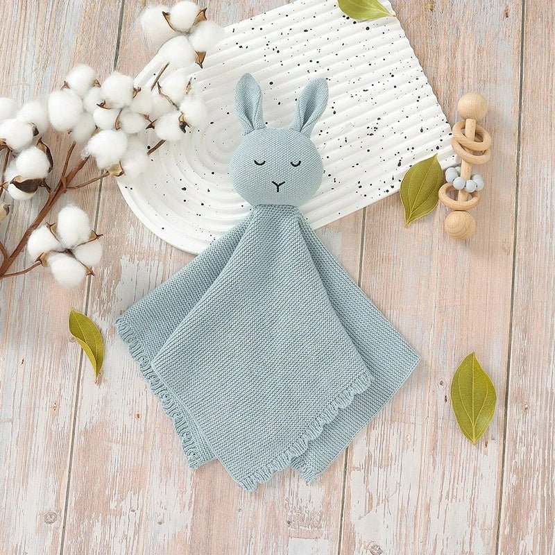 Doudou lapin en tricot artisanal – maille douce & durable - Choupinoo