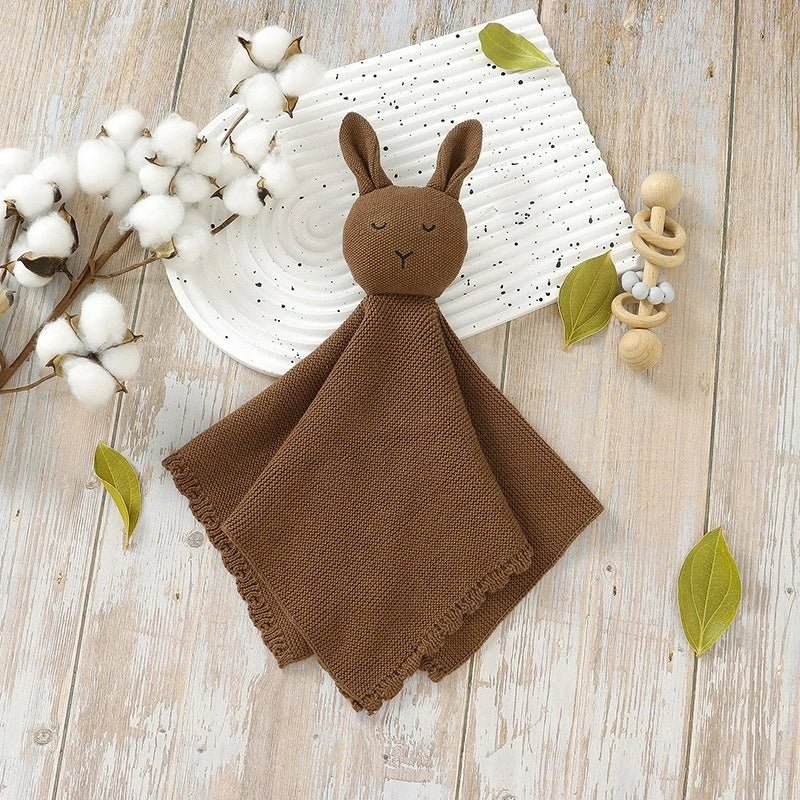 Doudou lapin en tricot artisanal – maille douce & durable - Choupinoo