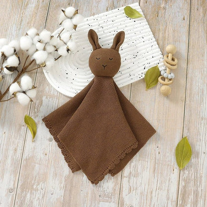 Doudou lapin en tricot artisanal – maille douce & durable - Choupinoo