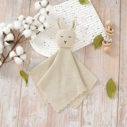 Doudou lapin en tricot artisanal – maille douce & durable - Choupinoo