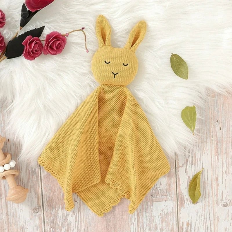 Doudou lapin en tricot artisanal – maille douce & durable - Choupinoo