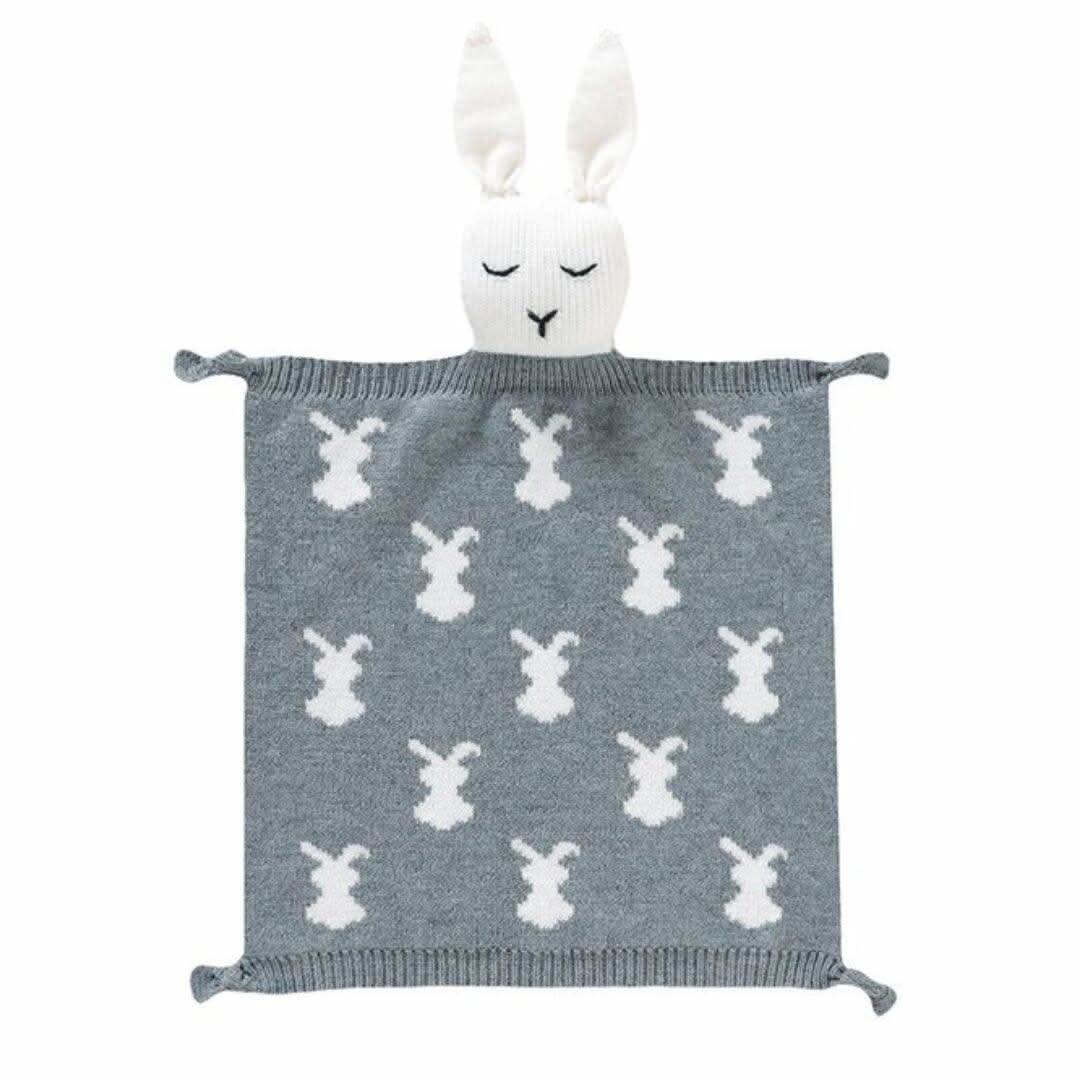 Doudou lapin en tricot👶premier doudou bébé - Choupinoo