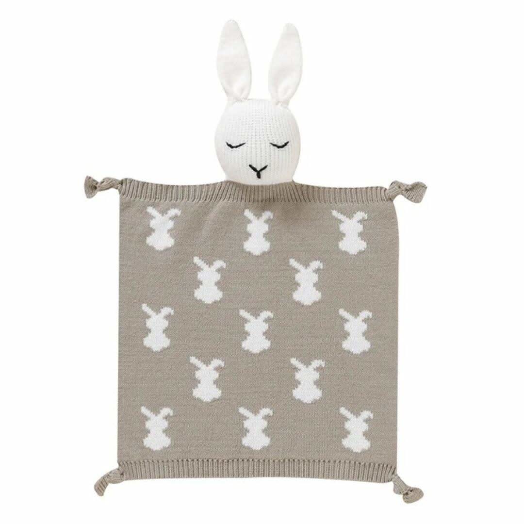 Doudou lapin en tricot👶premier doudou bébé - Choupinoo
