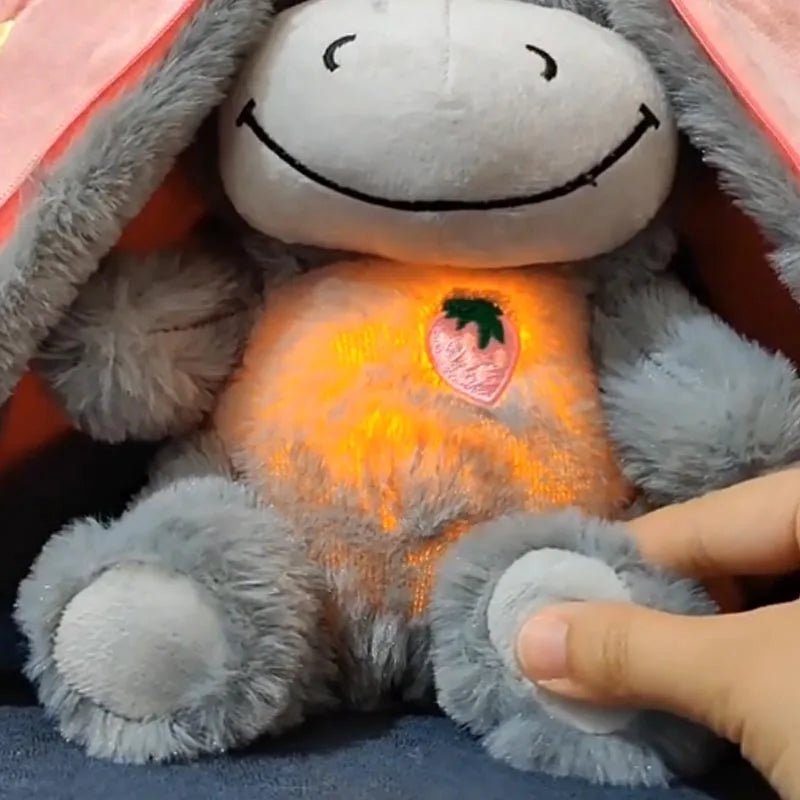 Doudou Respirant Bébé Âne 30cm - Peluche Apaisante Sommeil - Choupinoo