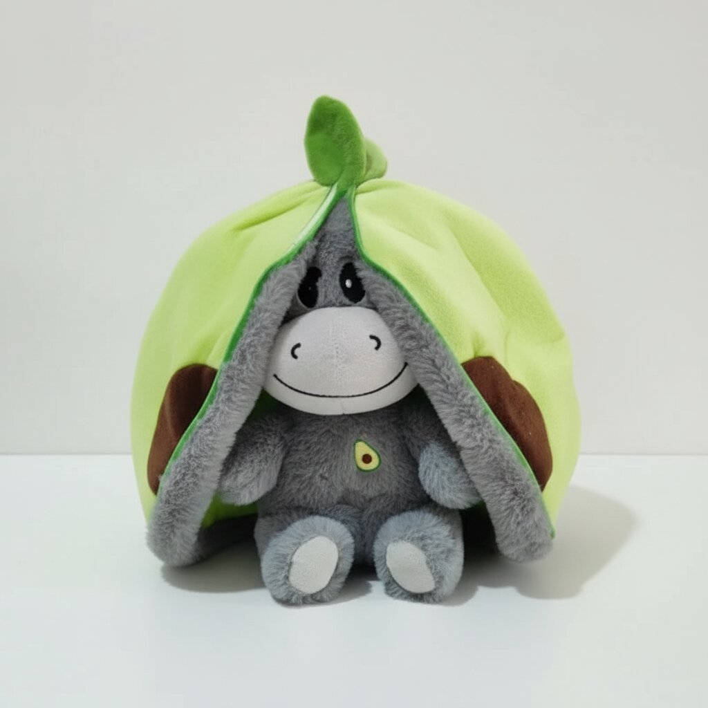 Doudou Respirant Bébé Âne 30cm - Peluche Apaisante Sommeil - Choupinoo