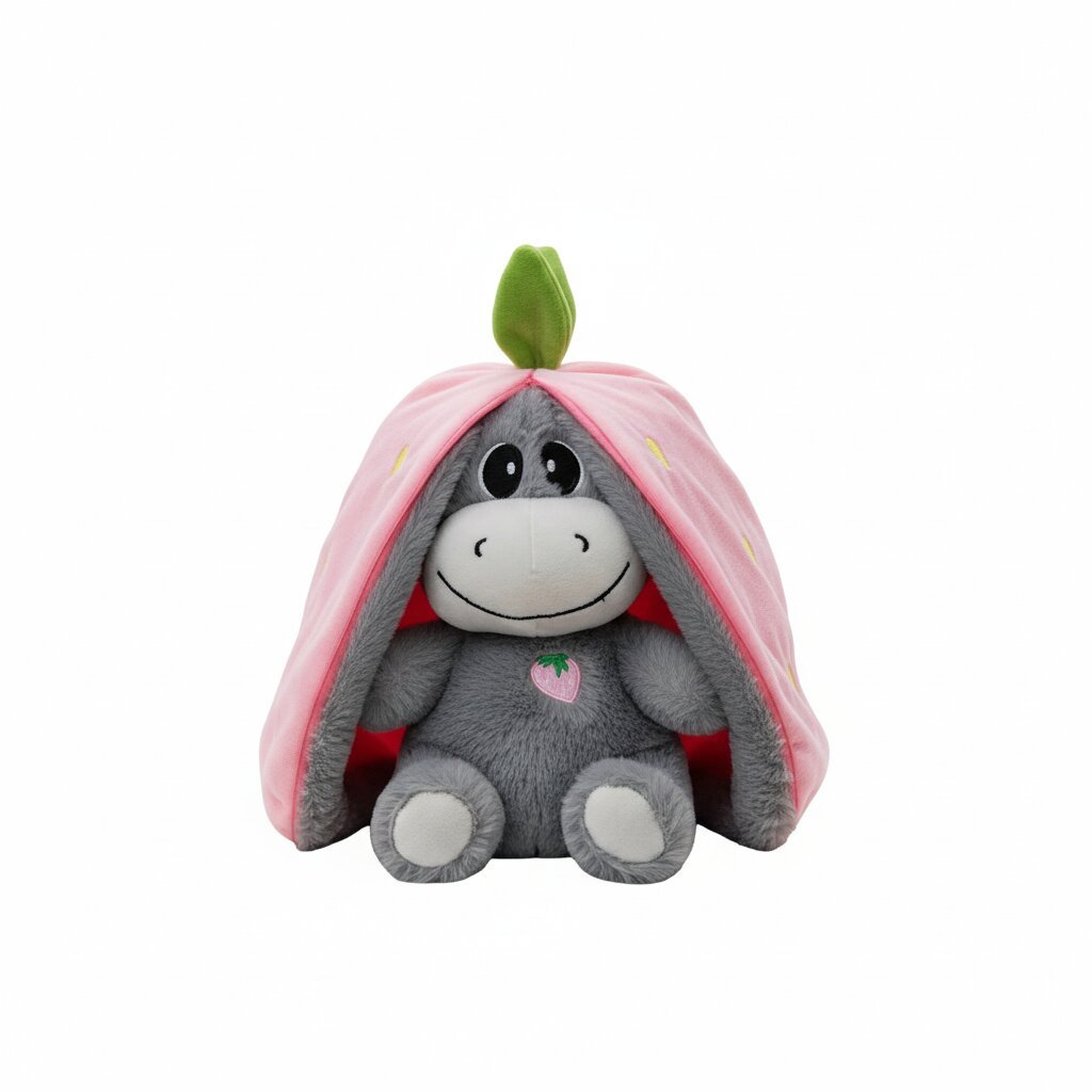 Doudou Respirant Bébé Âne 30cm - Peluche Apaisante Sommeil - Choupinoo