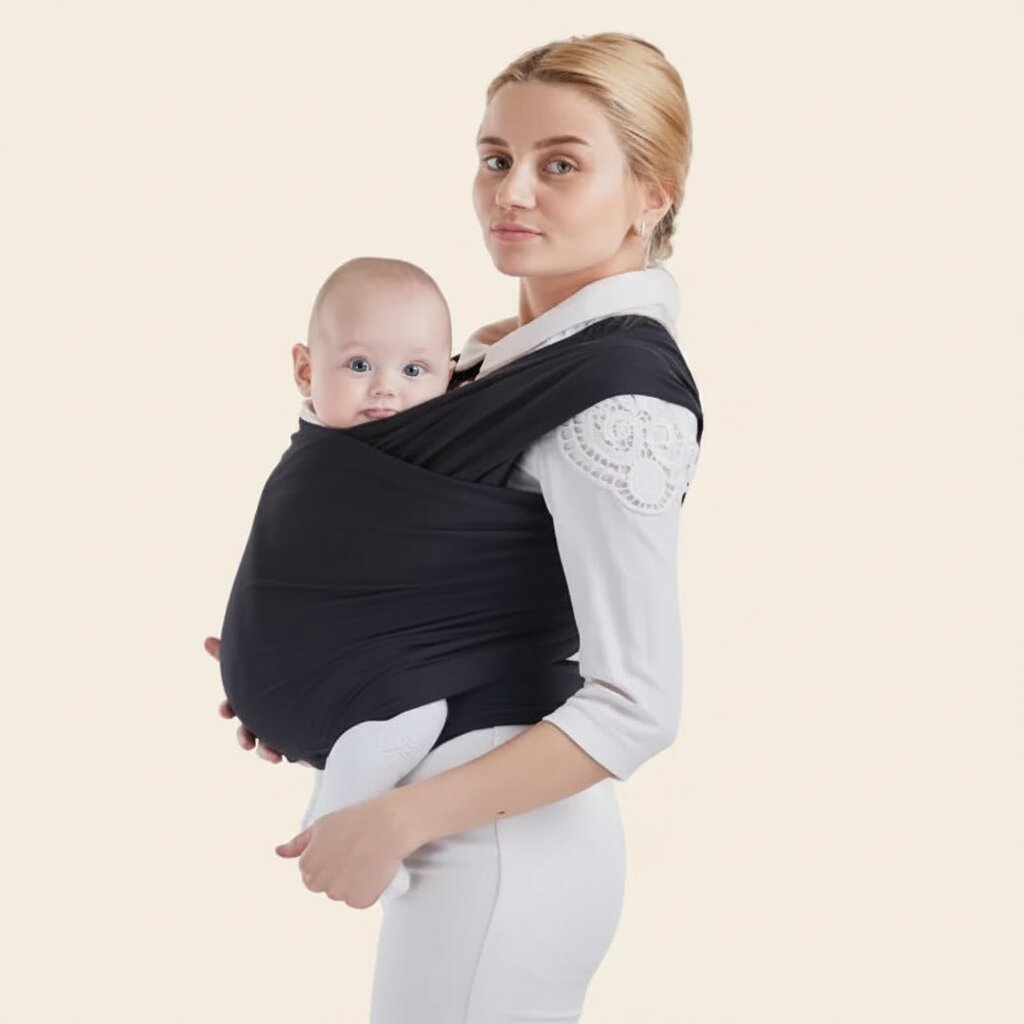 Écharpe de portage bébé classique en coton élastique - Choupinoo