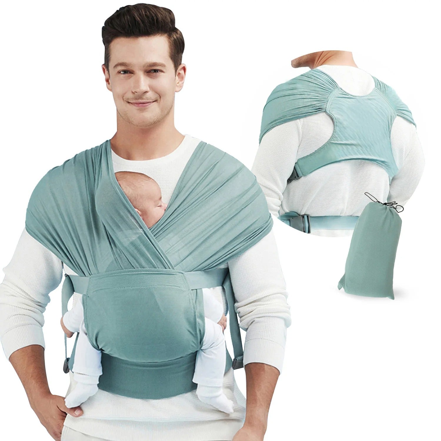 Echarpe de portage bebe sans nœud en élasthanne - Choupinoo