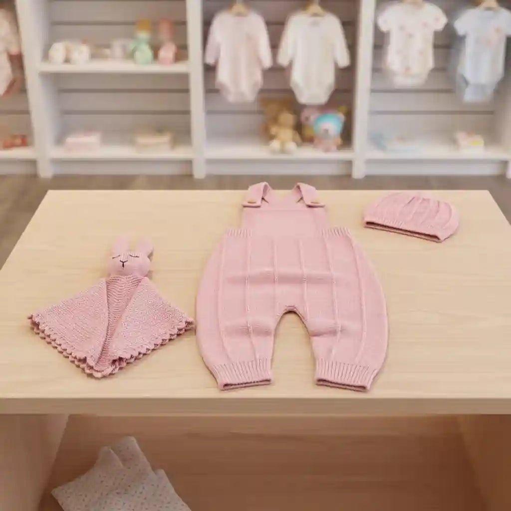 Ensemble bébé automne 3 pièces 0 - 18 mois – barboteuse + doudou - Choupinoo