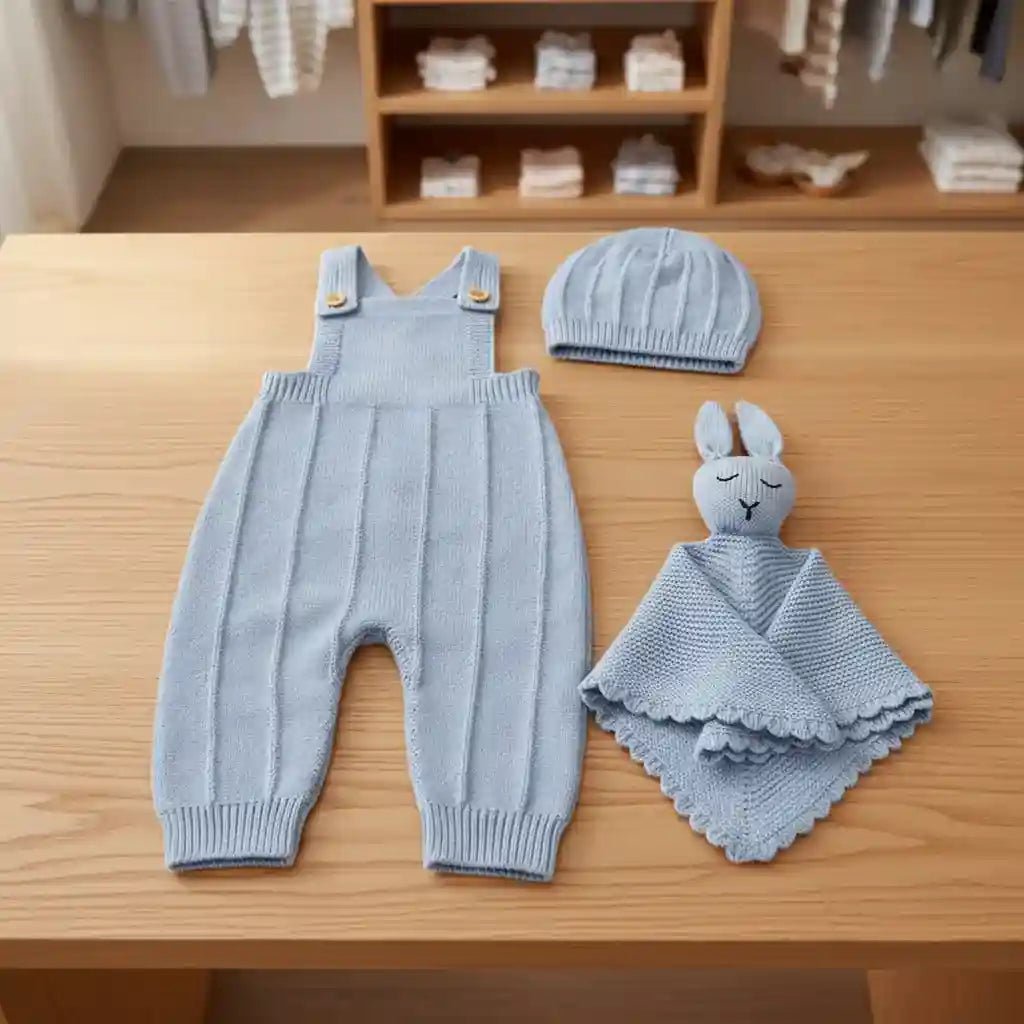 Ensemble bébé automne 3 pièces 0 - 18 mois – barboteuse + doudou - Choupinoo