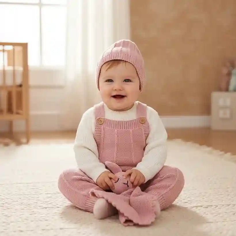 Ensemble bébé automne 3 pièces 0 - 18 mois – barboteuse + doudou - Choupinoo