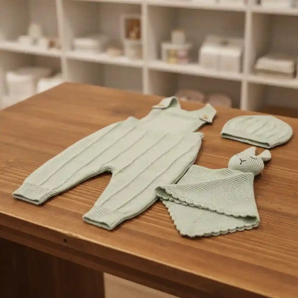 Ensemble bébé automne 3 pièces 0 - 18 mois – barboteuse + doudou - Choupinoo