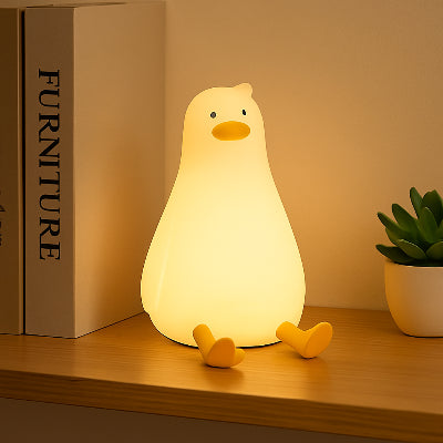 Veilleuse bébé rechargeable canard couché à plat
