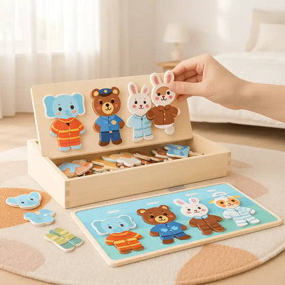 Jouet éducatif en bois, puzzle enfant dès 2 ans,