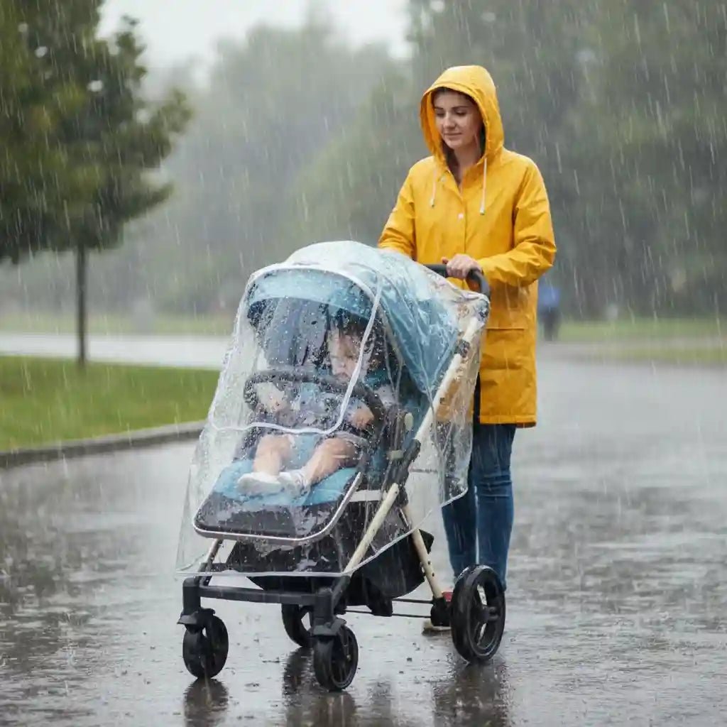 Housse pluie poussette universelle sans PVC - Choupinoo