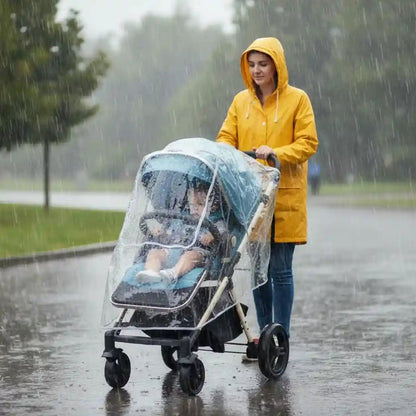 Housse pluie poussette universelle sans PVC - Choupinoo